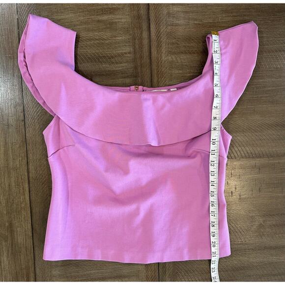 NWOT Ted Baker Pink Ruffle Off The Shoulder Top Women’s Blouse Size 5 US 10 /12 - Picture 9 of 12
